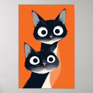 CAT abstract art Poster