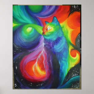 Cat Abstract Poster