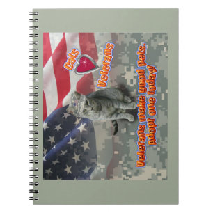 Cat Adopts Veteran for Lifelong Friend Notebook