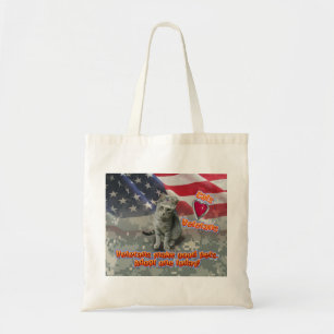 Cat Adopts Veteran for Lifelong Friend Tote Bag