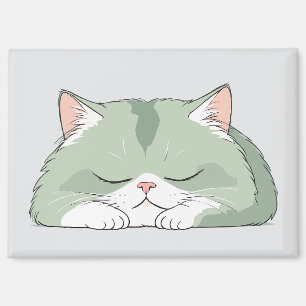 Cat Adorable Cute Animal Sleeping Relaxing Calm Magnet