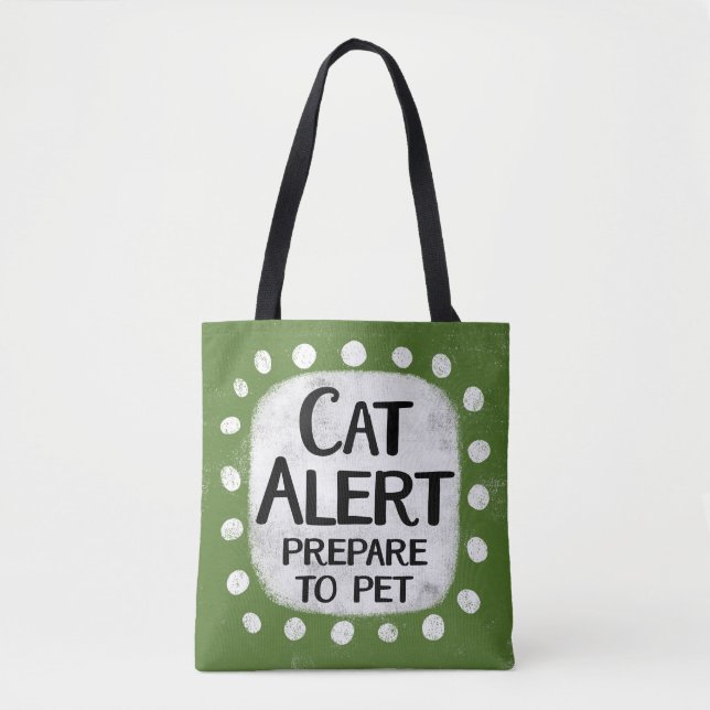 Cat Alert Tote Bag (Front)