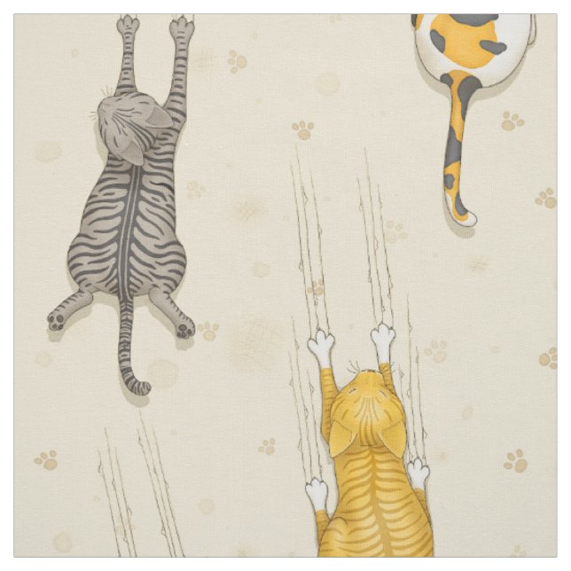 Cat Allowed (large scale) Fabric (Swatch)