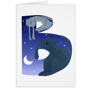 Cat Alphabet B Card