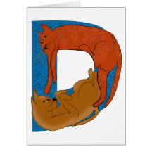 Cat Alphabet D Card