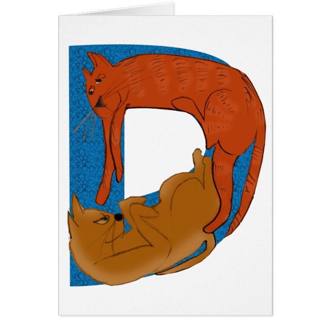 Cat Alphabet D Card (Front)