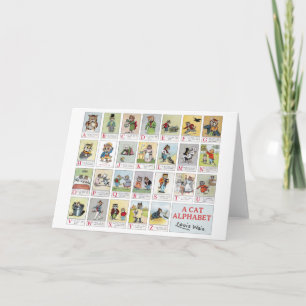 Cat Alphabet, Louis Wain Card