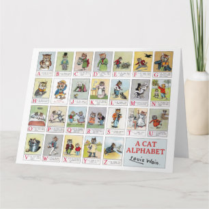 Cat Alphabet, Louis Wain Card