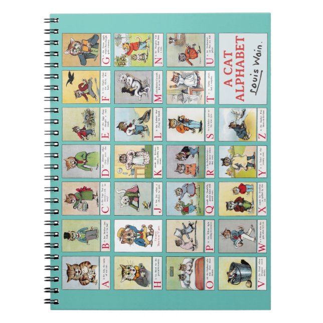 Cat Alphabet, Louis Wain Notebook (Front)