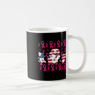 Cat American Flag Breast Cancer Awareness Kitten P Coffee Mug