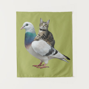 Cat amongst the pigeons tapestry