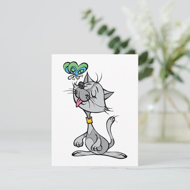 Cat And A Butterfly Invitations (Creator Uploaded)
