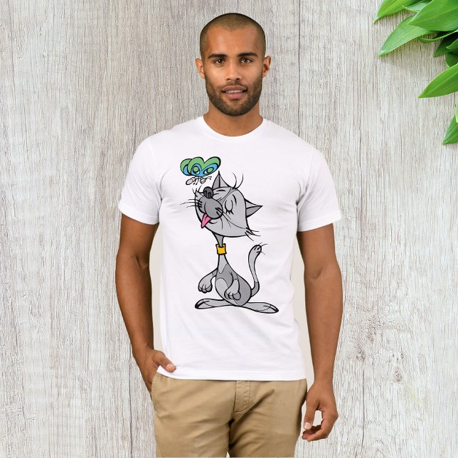 Cat And A Butterfly Mens T-Shirt (Creator Uploaded)