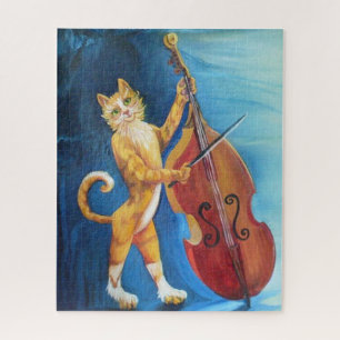 Cat and a Fiddle Jigsaw Puzzle
