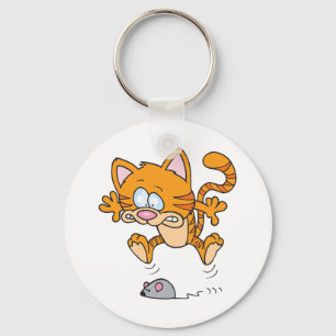 Cat And A Mouse Keychain