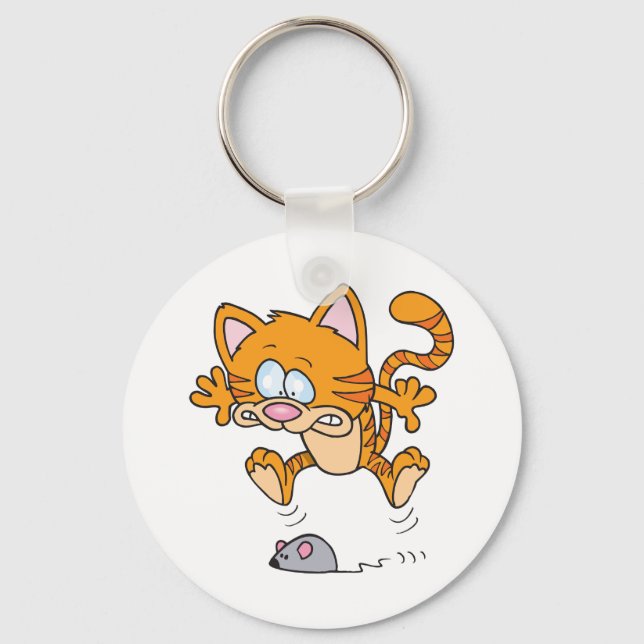 Cat And A Mouse Keychain (Front)