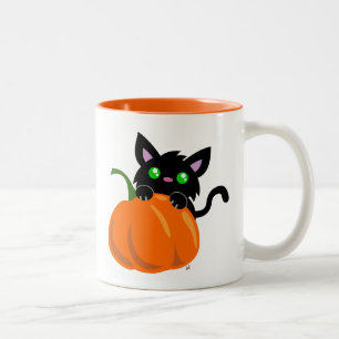 Cat and a Pumpkin Coffee Mug