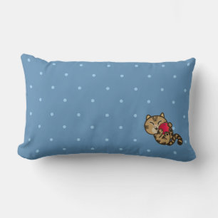 cat and apple lumbar cushion