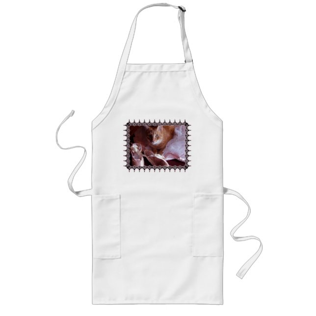 Cat and Ballet Slippers Long Apron (Front)
