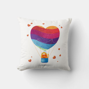 Cat and Ballon of Love Cushion