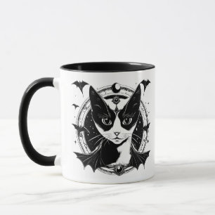 Cat and Bats I Mug