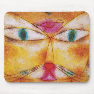 Cat and Bird - Abstract Art - Paul Klee Mouse Pad