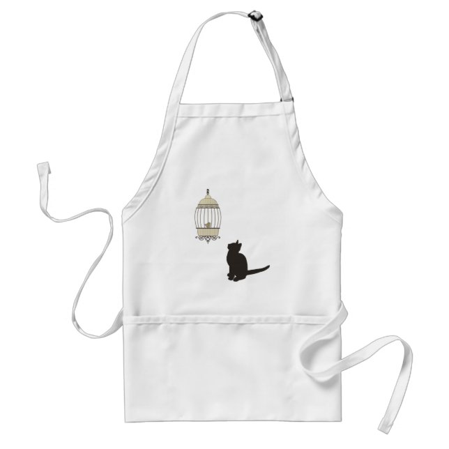 Cat and Birdcage Standard Apron (Front)