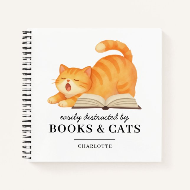 Cat and Book Lover Funny Saying Quote Custom (Front)