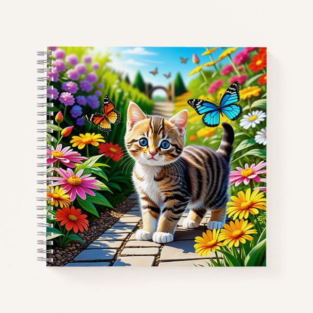 Cat and butterflies notebook (Front)