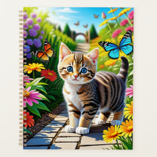 Cat and butterflies planner