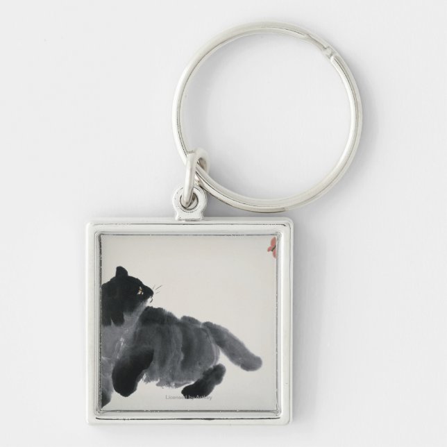 Cat and Butterfly Key Ring (Front)