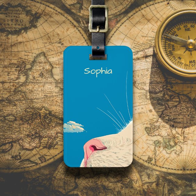 Cat and Cloud Luggage Tag (Creator Uploaded)