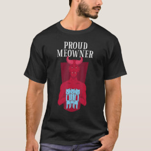 Cat And Devil Pet Proud Meowner Kitten Meow T-Shirt
