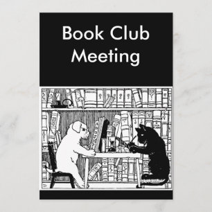 Cat and Dog Book Club Invitation