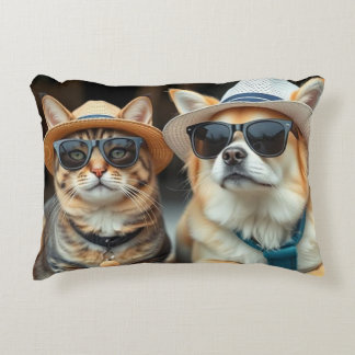 Cat and Dog design Pillow