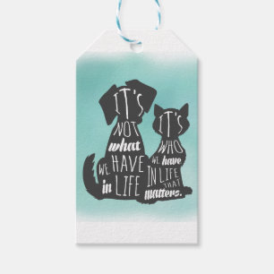 Cat and Dog Friends Best Friend Captions Gift Tags
