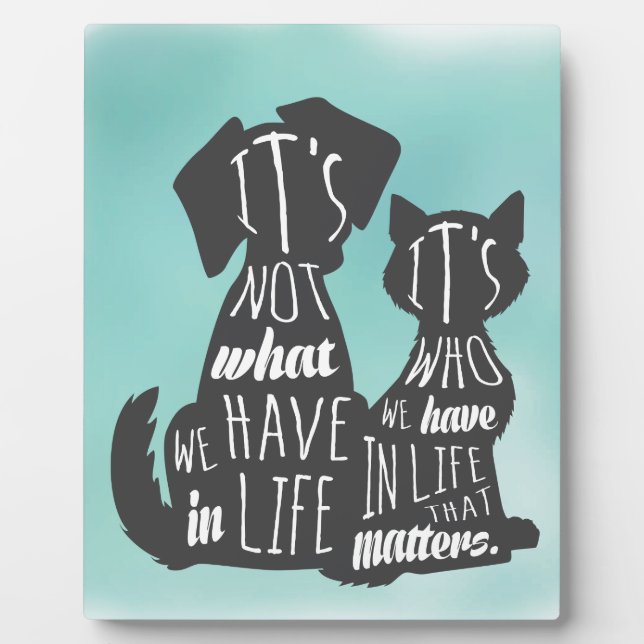 Cat and Dog Friends Best Friend Captions Plaque (Front)