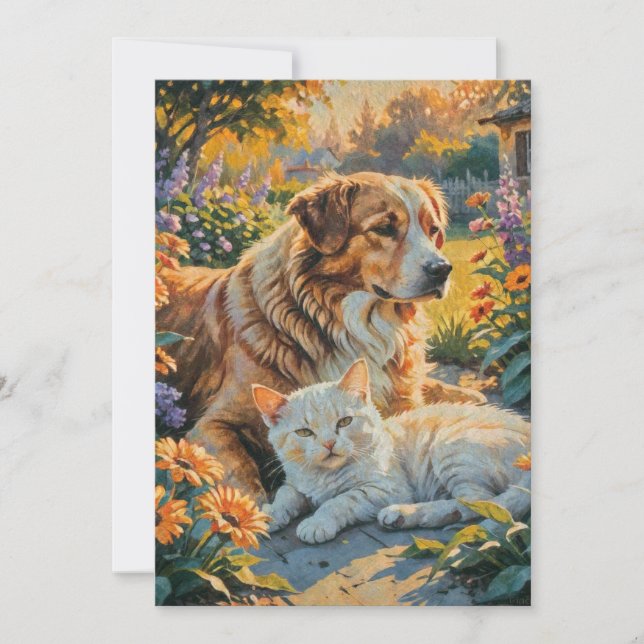 Cat and Dog Invitation (Front)
