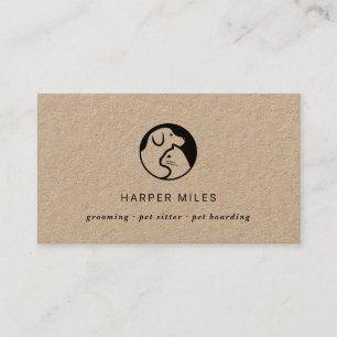 cat and dog logotype business card