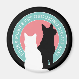 Cat and Dog Mobile Pet Groomer Magnet