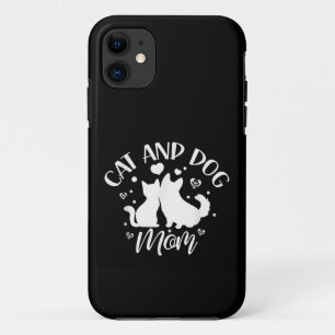Cat And Dog Mum Girl Lover Dogs Cats Mother Mummy  iPhone 11 Case