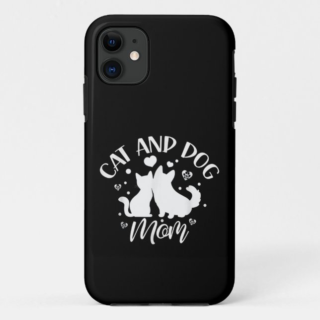 Cat And Dog Mum Girl Lover Dogs Cats Mother Mummy  Case-Mate iPhone Case (Back)