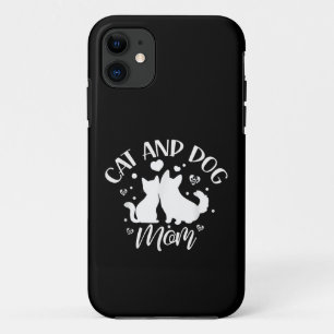 Cat And Dog Mum Girl Lover Dogs Cats Mother Mummy iPhone 11 Case