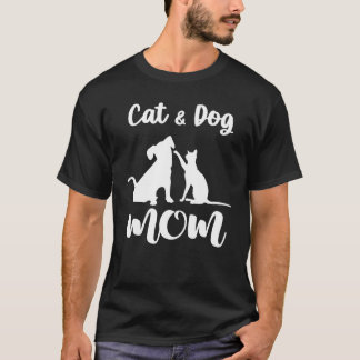 Cat and Dog Mum Shirt Pets Animals Lover Puppy for
