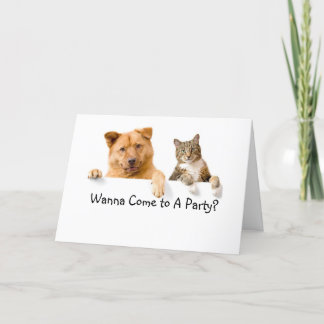 Cat and Dog Party Invitation