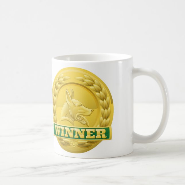 Cat and dog pet winners medals coffee mug (Right)