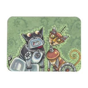 Cat And Dog Robots MAGNET *Customise