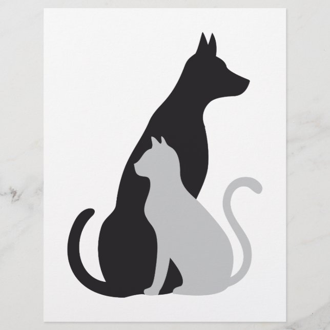 cat and dog silhouette (Front)