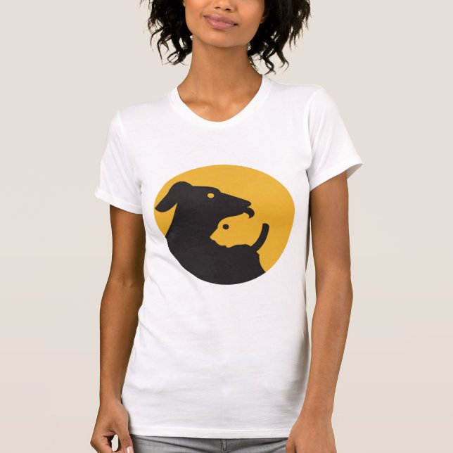 Cat and Dog Silhouette T-Shirt (Front)