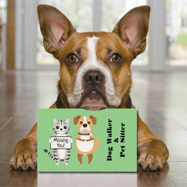 cat and dog sitting pets petcare kennels business card (Creator Uploaded)